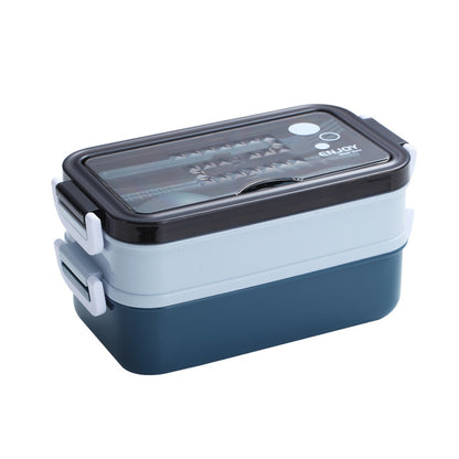 Mehrschichtige tragbareLunchbox mit Besteckstauraum