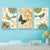 Brehn | Illustration Tier- und Blumen-Kunstdruck Bauernhaus Texturiertes Esszimmer Wanddekor