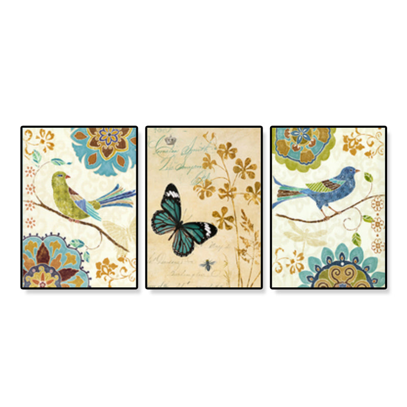 Brehn | Illustration Tier- und Blumen-Kunstdruck Bauernhaus Texturiertes Esszimmer Wanddekor
