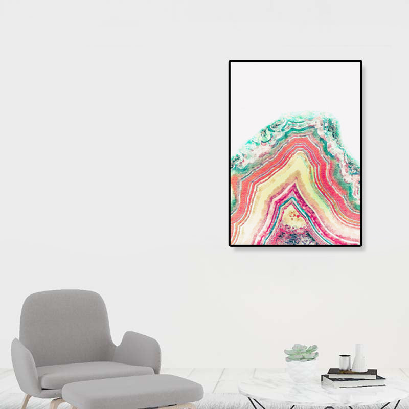 Brehn | Rosa Felswand Kunstdruck Abstrakt Nordisch Texturiert Leinwand für Zuhause, Mehrere Größen
