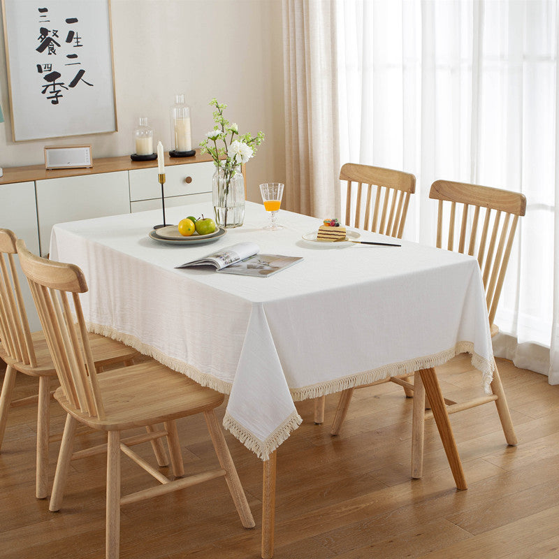 Stylische dekorative Fransen-Tischdecke