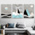 Brehn | Geometrische Berglandschaft Leinwand Moderne Texturierte Wandkunst Druck in Sanften Farben