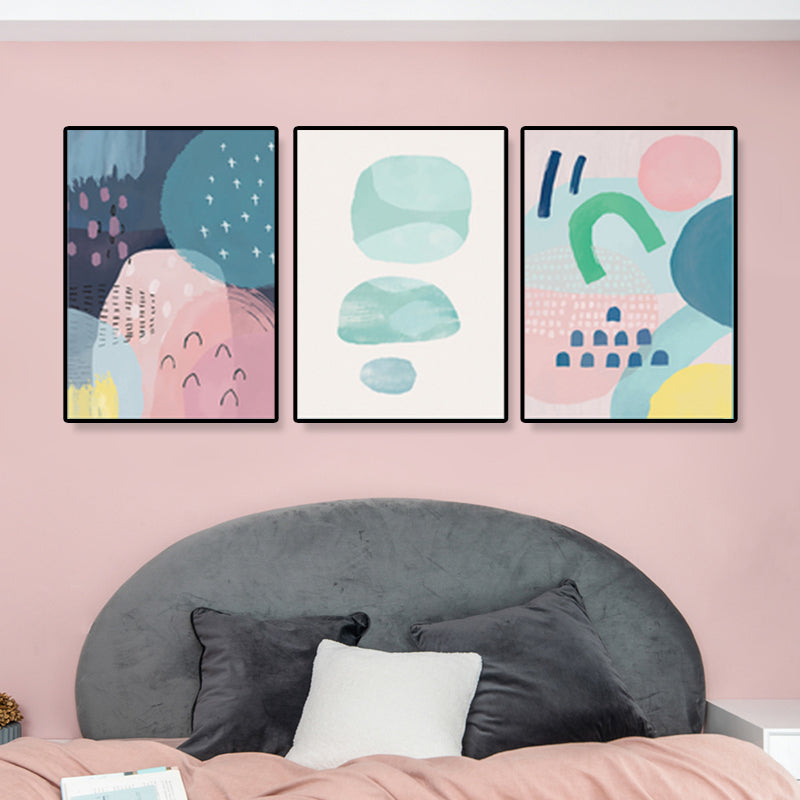 Brehn | Raindrops Wand Kunst Set Nordic Abstract Muster Leinwanddruck in Pastellfarben für Dekor
