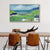 Brehn | Malersk Landschaft Wandkunst Wohnzimmer Illustration Landhaus Leinwand in heller Farbe