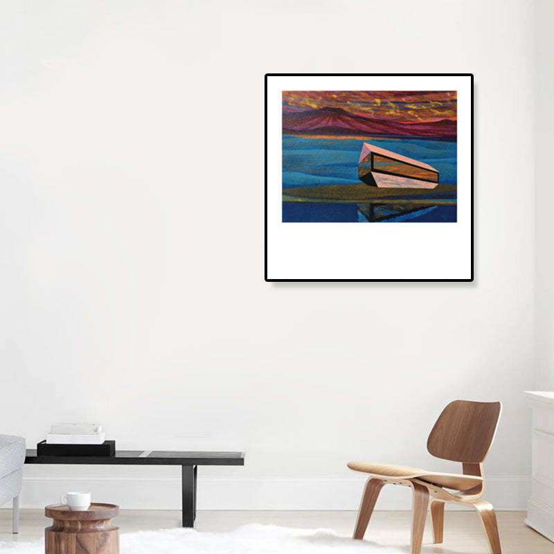 Brehn | Zeitgenössisches Ölgemälde Haus Leinwand Dunkle Farbe Schlafzimmer Wandkunst, Verschiedene Größen