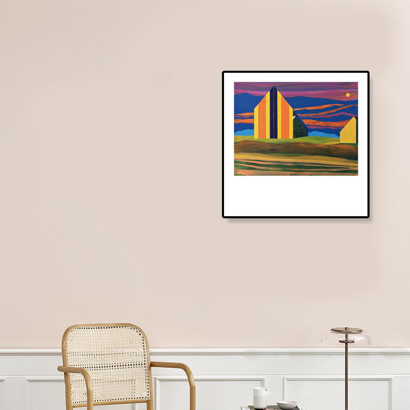 Brehn | Zeitgenössisches Ölgemälde Haus Leinwand Dunkle Farbe Schlafzimmer Wandkunst, Verschiedene Größen