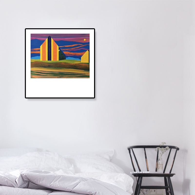 Brehn | Zeitgenössisches Ölgemälde Haus Leinwand Dunkle Farbe Schlafzimmer Wandkunst, Verschiedene Größen