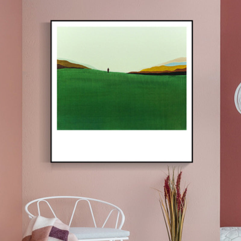 Brehn | Pop Art Landschaftsmalerei Leinwand Texturiert Pastellfarben Wanddekoration für das Wohnzimmer
