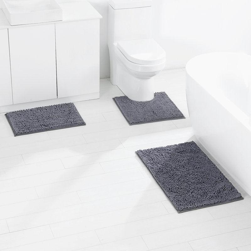 Luxuriöses Mikrofaser-Badezimmermatten-Set Brehn