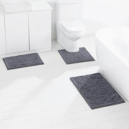 Luxuriöses Mikrofaser-Badezimmermatten-Set Brehn
