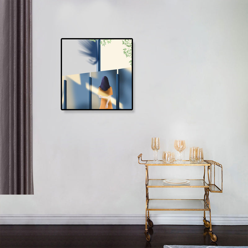 Brehn | Nordic Canvas Wandkunst Helle Farbige Illustrierte Figur Wanddekoration für das Mädchenzimmer