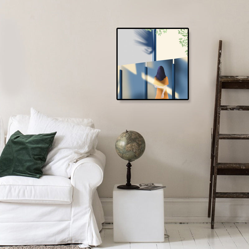 Brehn | Nordic Canvas Wandkunst Helle Farbige Illustrierte Figur Wanddekoration für das Mädchenzimmer
