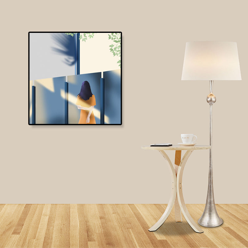 Brehn | Nordic Canvas Wandkunst Helle Farbige Illustrierte Figur Wanddekoration für das Mädchenzimmer