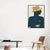 Brehn | Illustration Figur Porträt Leinwanddruck Dunkle Farbe Kubismus Wandkunst für Hausinterieur