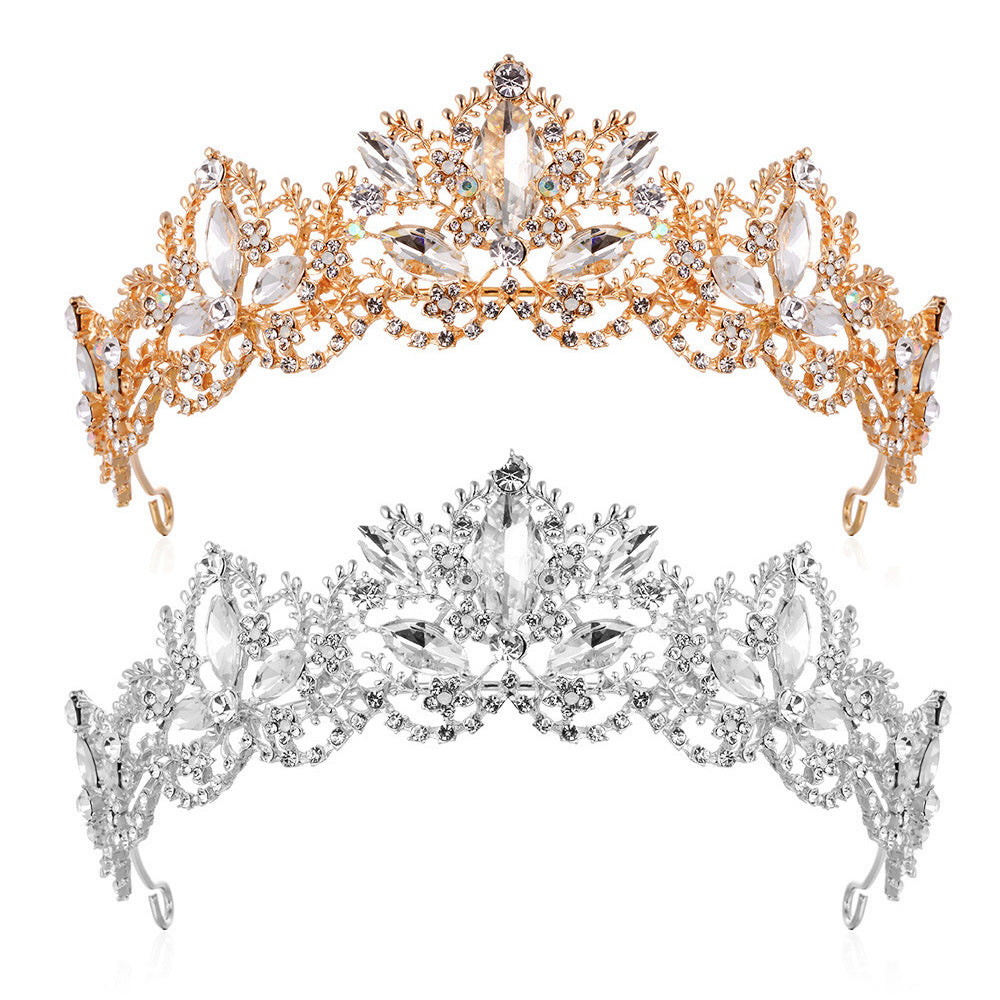 Damen Glamouröse Tiara mit funkelnden Kristallverzierungen Brehn