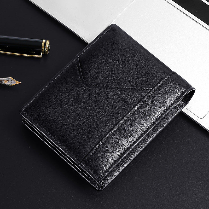 Premium strukturiertes Leder Dreifach-Wallet