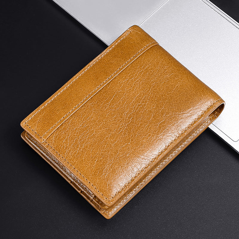 Anspruchsvolles Leder Bi-Fold Geldbörse