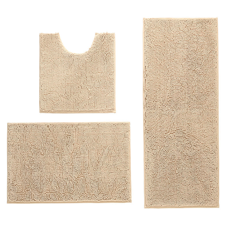 Luxuriöses Mikrofaser-Badezimmermatten-Set Brehn