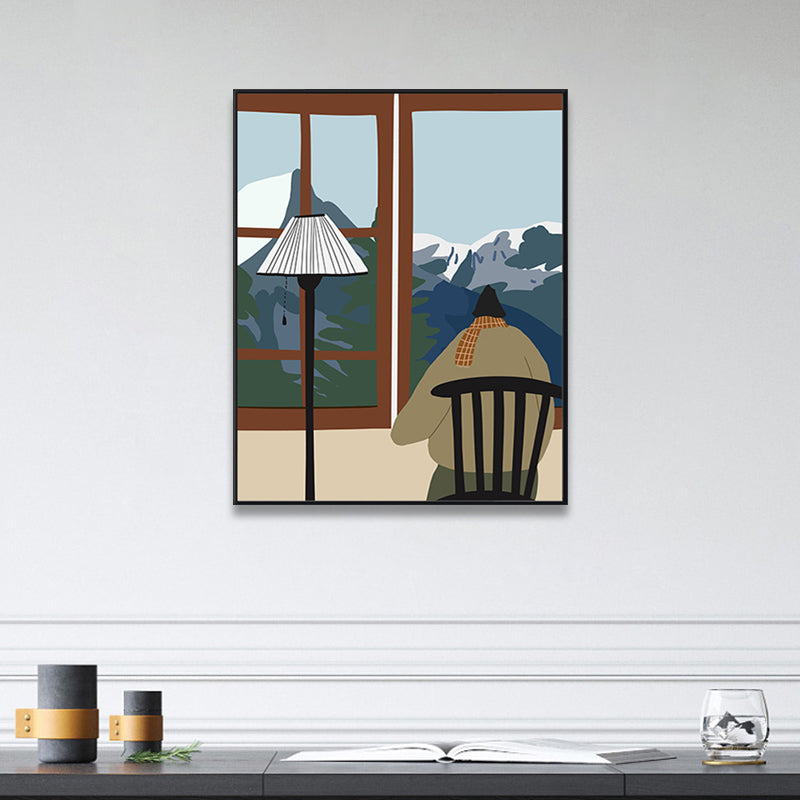 Brehn | Zeichnung Mädchen Tag Wandkunst Funky Trendige Figur Wanddeko in Pastellfarbe für das Wohnzimmer