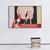 Brehn | Geometrische menschliche Figurenzeichnung Leinwand Pop Art Texturierte Wanddekoration in Rot für das Wohnzimmer