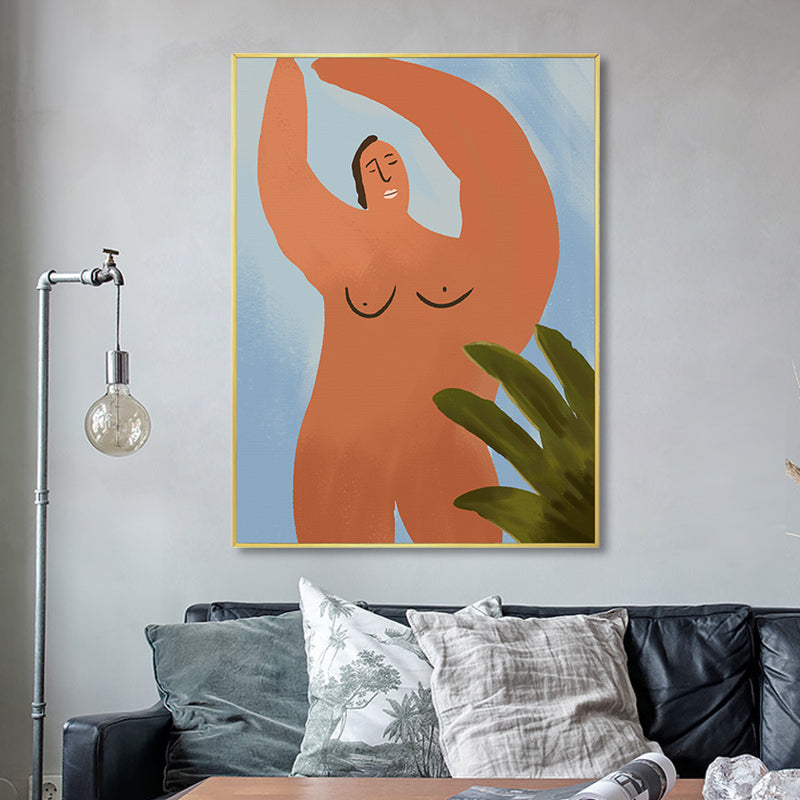 Brehn | Strukturierte Illustration Big Guy Leinwanddruck Pop Art Wanddekoration fürs Schlafzimmer, mehrere Größen