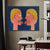 Brehn | Jungen Zwillingsleinwand Wandkunst Funkige witzige Figur Wanddekoration in Nude für Teenagerzimmer