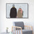 Brehn | Illustration Pop-Art-Leinwanddruck mit Figurenmuster in dunkler Farbe für das Wohnzimmer