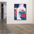 Brehn | Frau in den Blumen Leinwanddruck Flur Figur Wandkunst Dekor in Rot, Texturiert