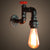 Schwarze Wandmontage Lampe Steampunk Eisen 1-Licht Wohnzimmer Wandlicht Kit mit rohem Ventil | Brehn