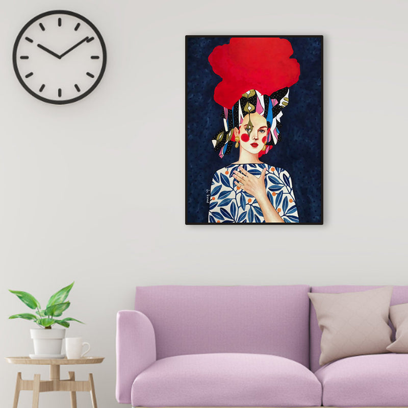 Brehn | Helle Farbmode Figurenmalerei Illustration Glam Texturiertes Leinwand für Lounge