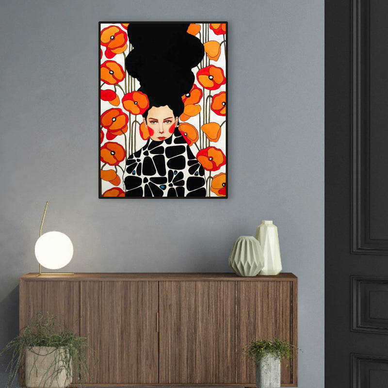 Brehn | Helle Farbmode Figurenmalerei Illustration Glam Texturiertes Leinwand für Lounge