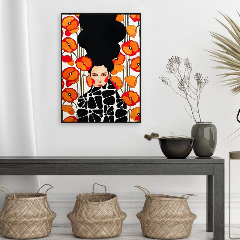 Brehn | Helle Farbmode Figurenmalerei Illustration Glam Texturiertes Leinwand für Lounge