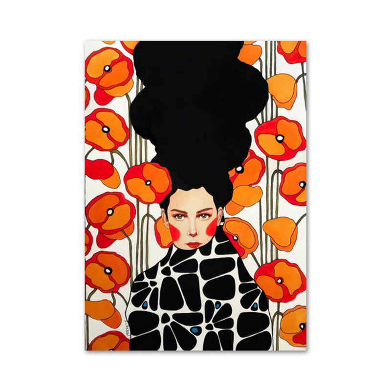 Brehn | Helle Farbmode Figurenmalerei Illustration Glam Texturiertes Leinwand für Lounge