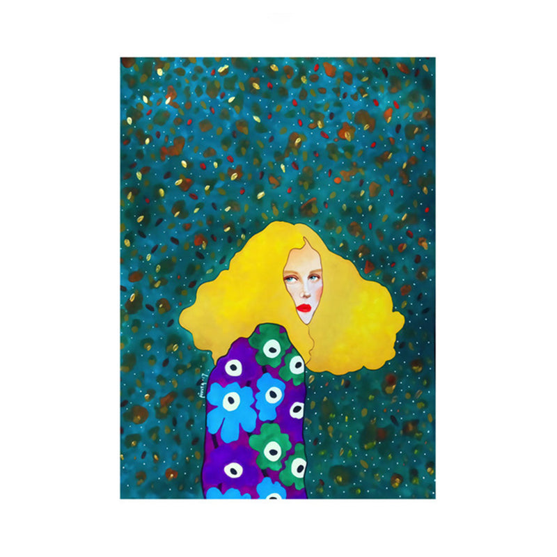 Brehn | Helle Farbmode Figurenmalerei Illustration Glam Texturiertes Leinwand für Lounge