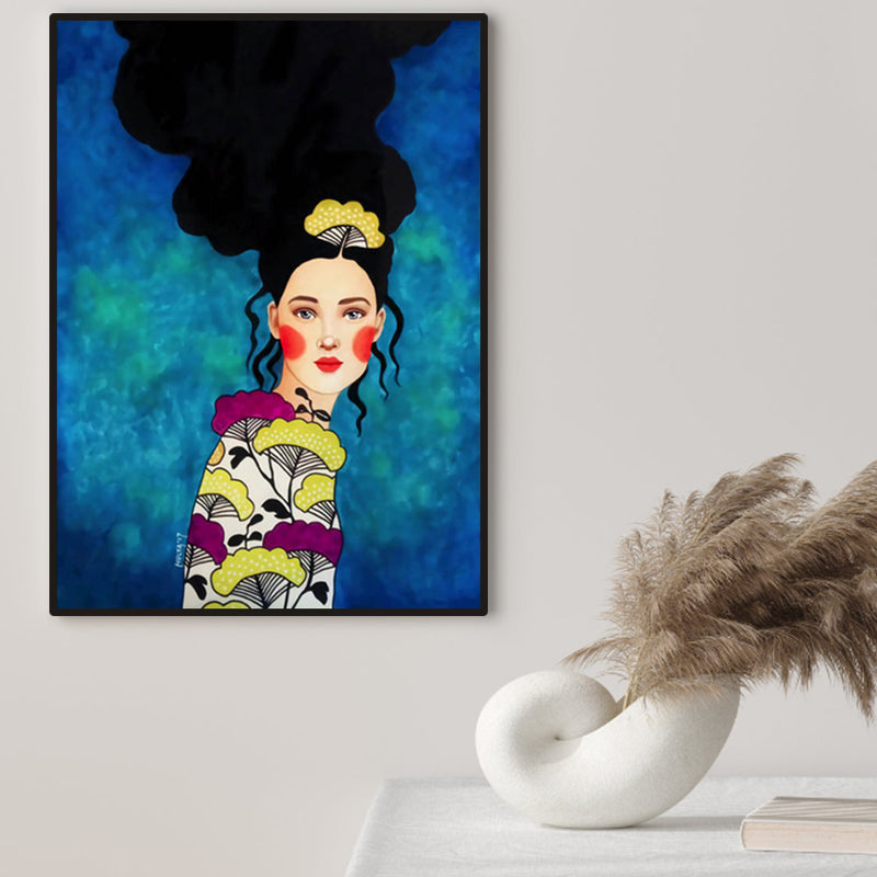 Brehn | Helle Farbmode Figurenmalerei Illustration Glam Texturiertes Leinwand für Lounge