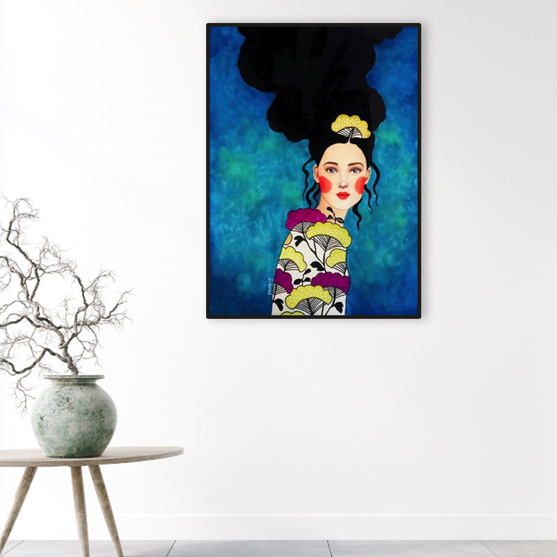 Brehn | Helle Farbmode Figurenmalerei Illustration Glam Texturiertes Leinwand für Lounge