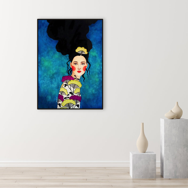 Brehn | Helle Farbmode Figurenmalerei Illustration Glam Texturiertes Leinwand für Lounge