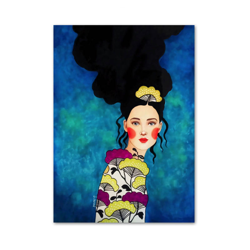Brehn | Helle Farbmode Figurenmalerei Illustration Glam Texturiertes Leinwand für Lounge