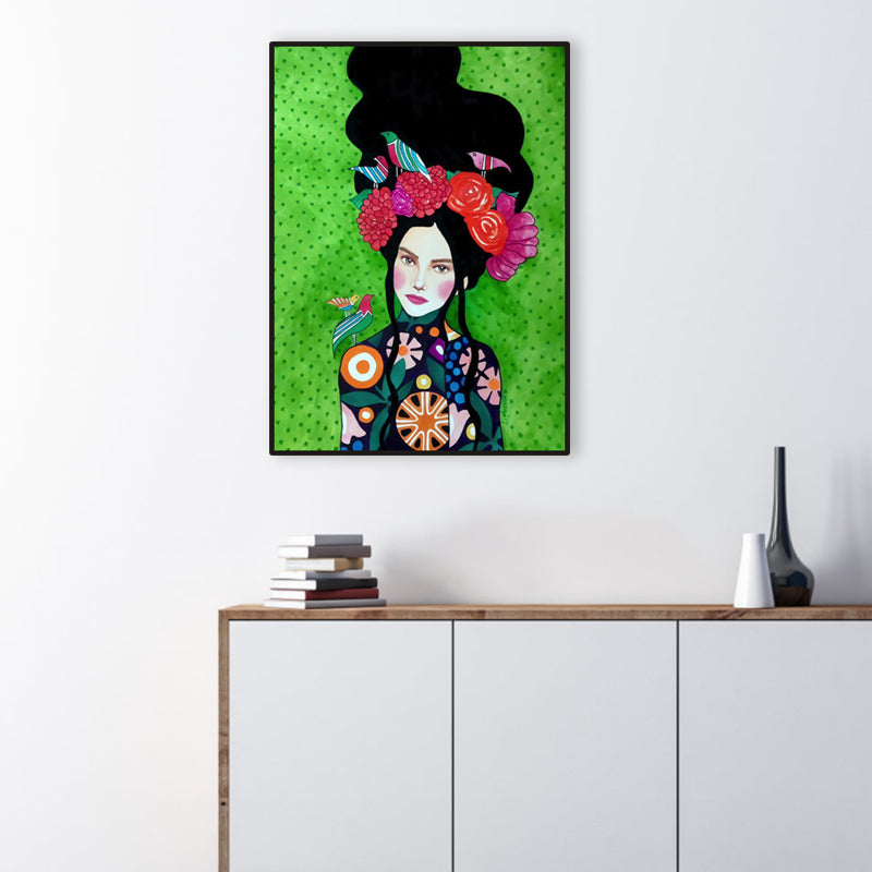Brehn | Helle Farbmode Figurenmalerei Illustration Glam Texturiertes Leinwand für Lounge