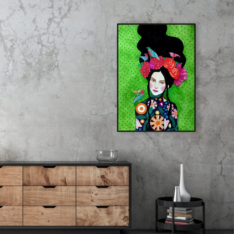 Brehn | Helle Farbmode Figurenmalerei Illustration Glam Texturiertes Leinwand für Lounge