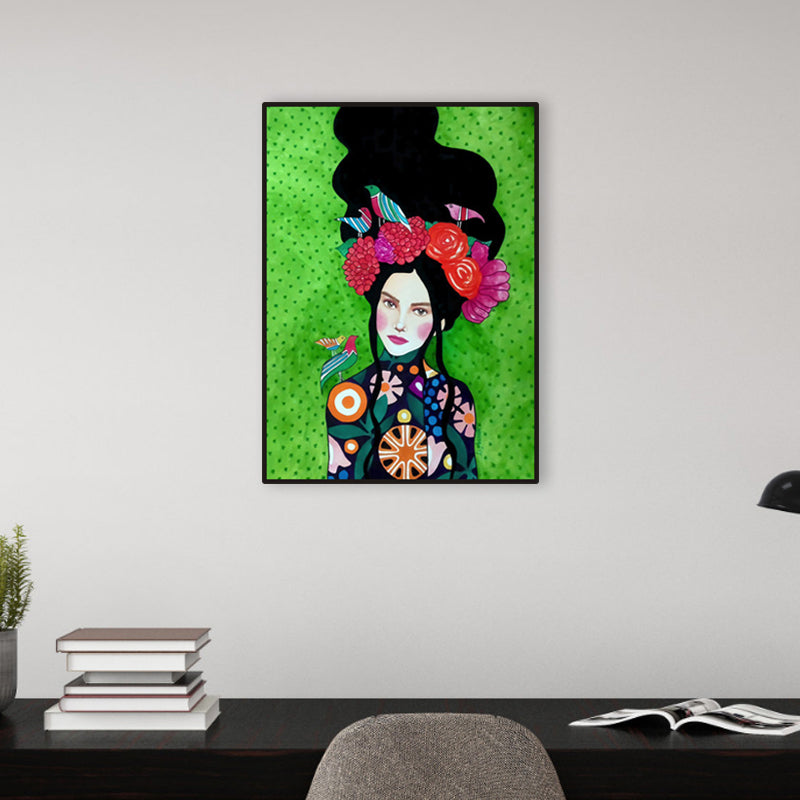 Brehn | Helle Farbmode Figurenmalerei Illustration Glam Texturiertes Leinwand für Lounge