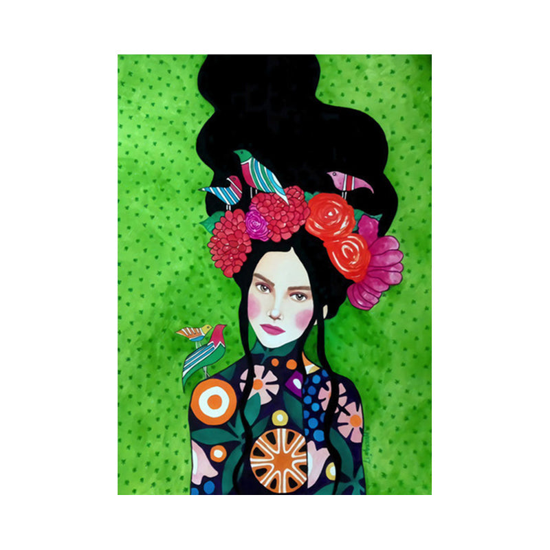Brehn | Helle Farbmode Figurenmalerei Illustration Glam Texturiertes Leinwand für Lounge