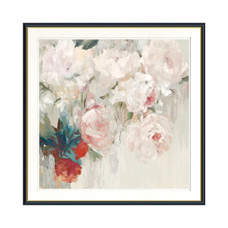 Brehn | Bloom Print Eingewickelte Leinwand Traditionelles Texturiertes Gemälde in Heller Farbe für Lounge