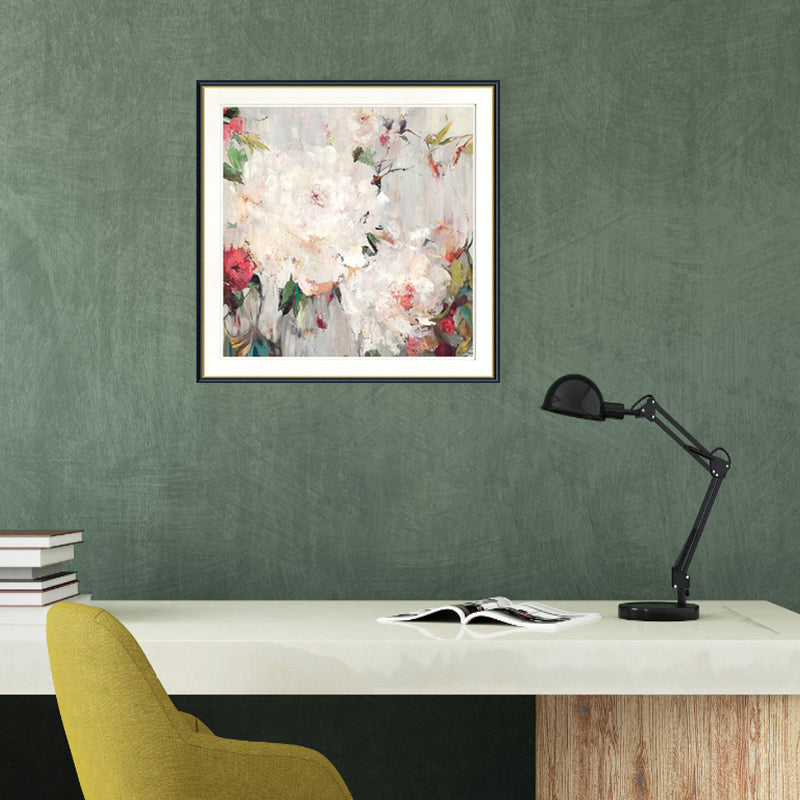 Brehn | Bloom Print Eingewickelte Leinwand Traditionelles Texturiertes Gemälde in Heller Farbe für Lounge