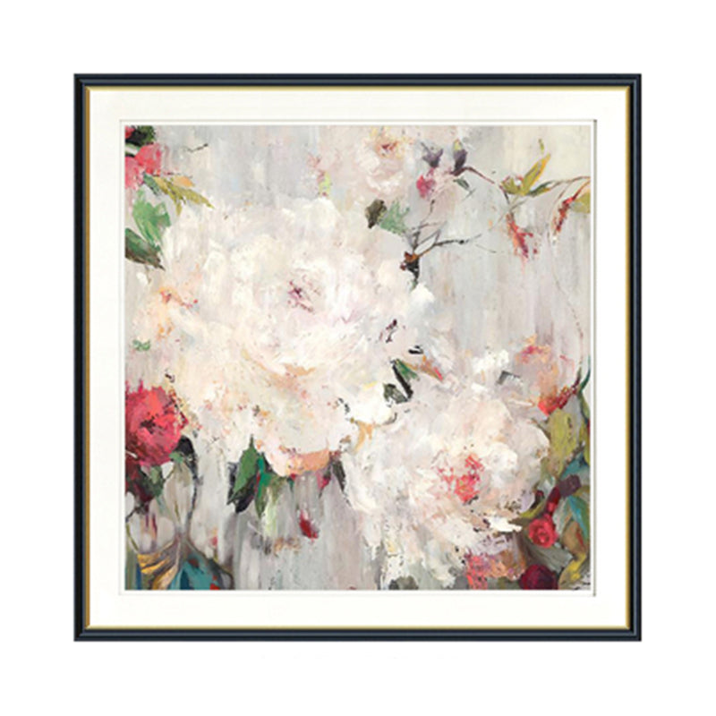 Brehn | Bloom Print Eingewickelte Leinwand Traditionelles Texturiertes Gemälde in Heller Farbe für Lounge