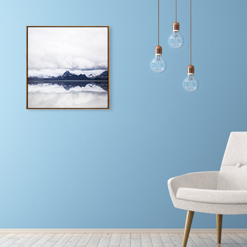 Brehn | Weiche Farbanpassung Zeitgenössische Wandkunst Foto Weite Ozeanansicht Leinwanddruck für das Arbeitszimmer
