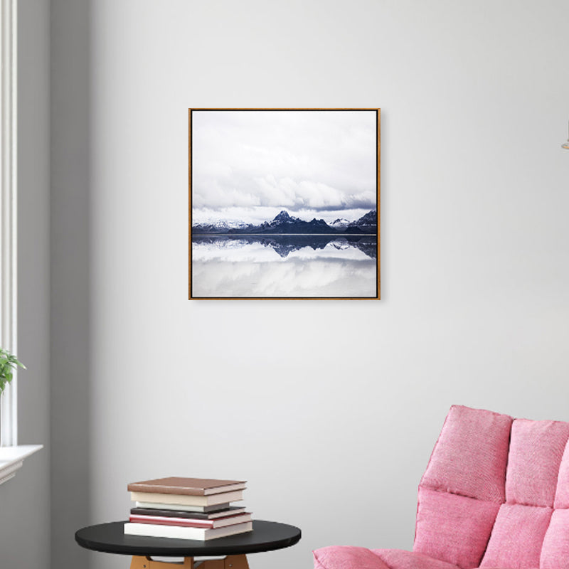 Brehn | Weiche Farbanpassung Zeitgenössische Wandkunst Foto Weite Ozeanansicht Leinwanddruck für das Arbeitszimmer