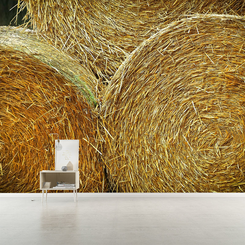 Brehn | Modern wheat field wall sticker light color stain-resistant wall decoration for the living room