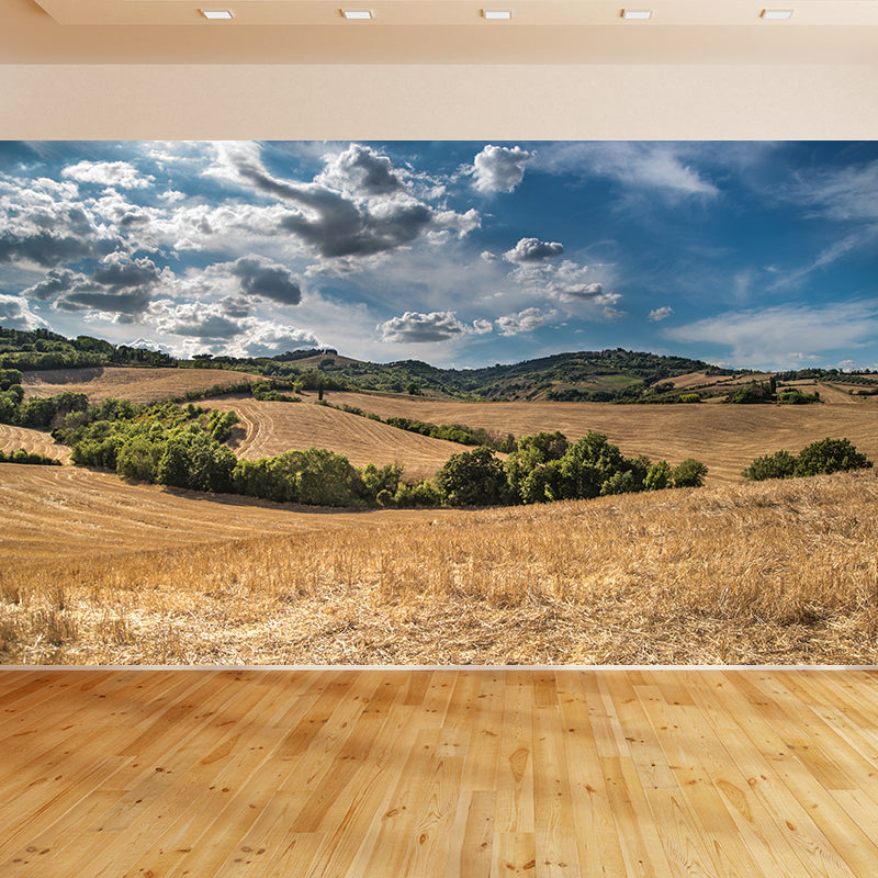 Brehn | Hedendaagse Foto Tarweveld Wanddecoratie Zachte Kleur Vlekbestendig Wandkunst voor Eetkamer