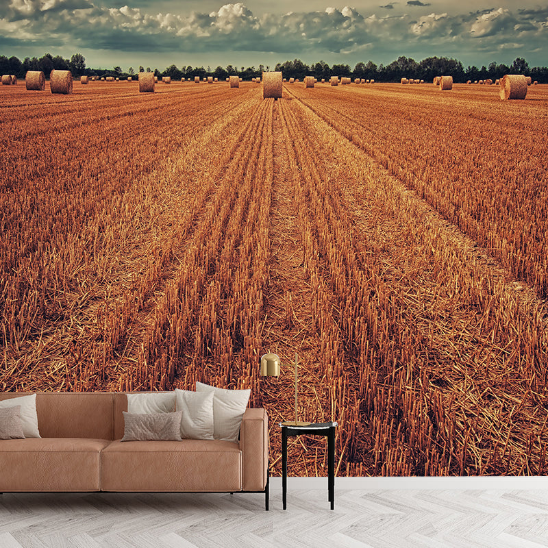 Brehn | Hedendaagse Foto Tarweveld Wanddecoratie Zachte Kleur Vlekbestendig Wandkunst voor Eetkamer